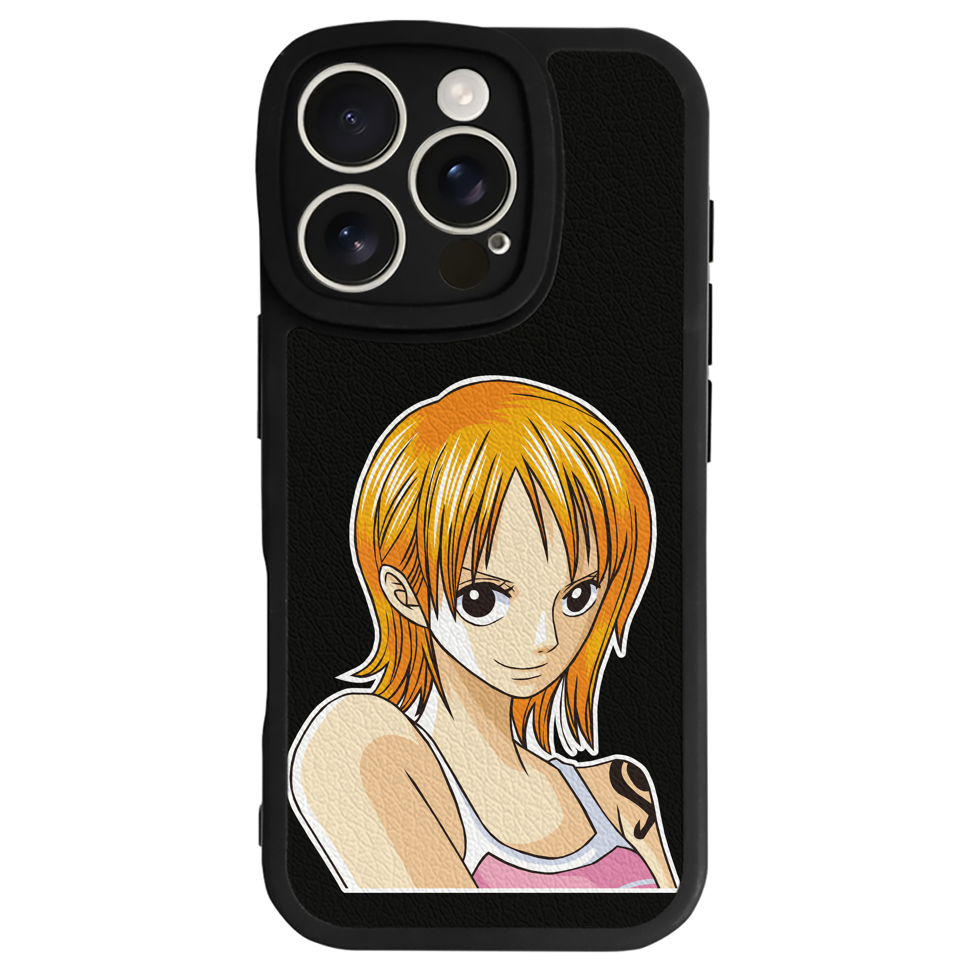 （画像用） ワンピース ナミ ONE PIECE Nami 【iPhone 16シリーズ対応】シリコンスマホケース（レザー調） 材質：シリコン
